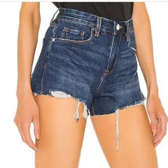 NWT Blank NYC The Barrow Vintage high rise distressed denim shorts size 29 - Picture 1 of 11